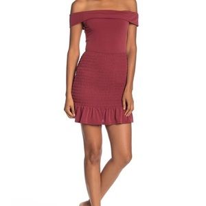 NWT BCBGeneration Off Shoulder Smocked Dress